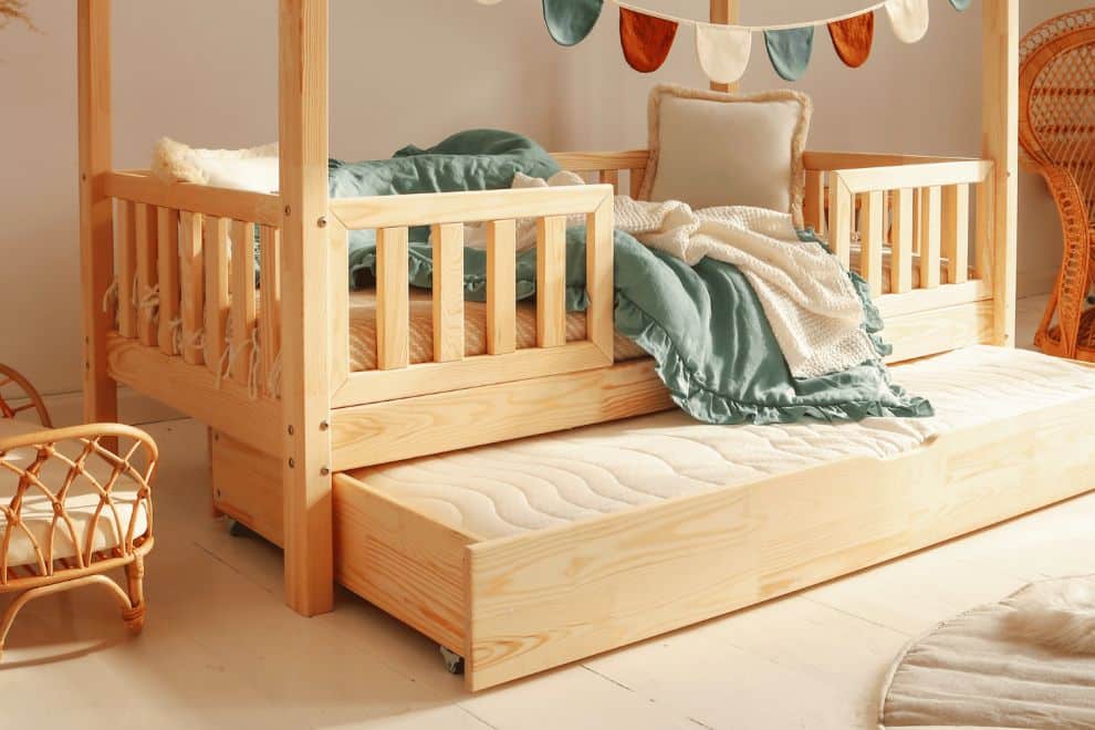 Pack ciel de lit + toit en bois pour lit cabane Kura Ikea –